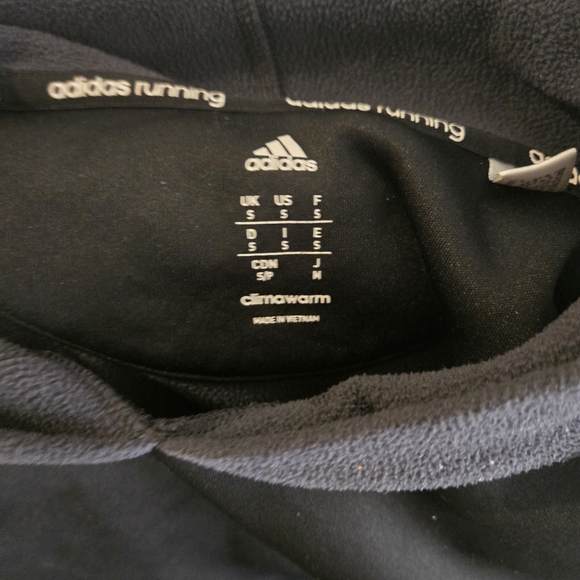 Diver/Hoodie with Adidas Running WeatherWarm Black Size S Reflective - Picture 8 of 10